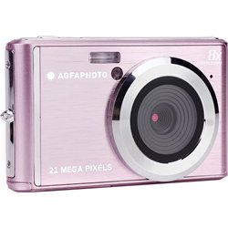 Câmera AgfaPhoto DC5200 rosa - 21 MPx, zoom 8x, tela 2,4