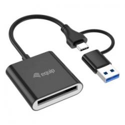 Card reader externo equip usb 3.2 doble conexion usb-a & usb-c cf 10gbps
