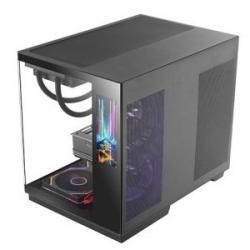 Boîtier ATX Cube Mars Gaming McMirage noir avec écran LCD en verre continu et GPU 400 mm 1 x 3,5 x 2,5