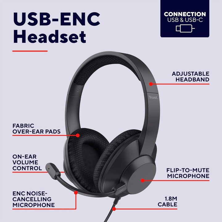 CASQUE AYDA MAX USB-C/25462 TRUST