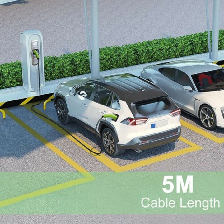 Cavo di ricarica per veicoli elettrici Qoltec 52472 Nero Tipo 2 5 m