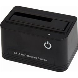 Estação de acoplamento Gembird HD32-U2S-5 USB-B SATA 2,5\"/3,5\" USB 2.0 Tipo-A preta