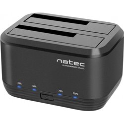 Estação de acoplamento Natec Kangaroo Dual USB 3.0 SATA tipo A preta