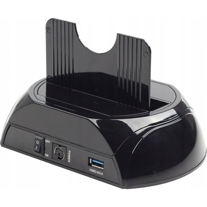 Estação de acoplamento Gembird HD32-U3S-2 para discos rígidos SATA de 2,5\'\' + 3,5\'\' USB 3.0 Preto