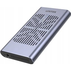 Gabinete SSD Unitek S1206A 2x M.2 PCIe/NVMe 20 Gbps Clone Cinza