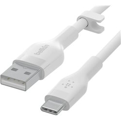 Usb-a vers usb-c_silicon 2m blanc