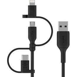 Belkin BOOST CHARGE cable USB 1 m USB A USB C/Micro-USB B/Lightning Negro