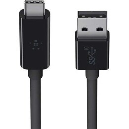 Belkin F2CU029BT1M-BLK cable USB-A a USB-C 0,9 m 10 Gbps negro