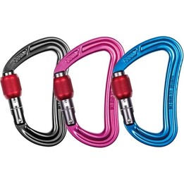 Mosquetões Ocun Raven Screw 3-pack - vermelho/azul/verde