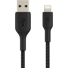 Cable Belkin Caa002bt1mbk Lightning Usb-a Trenzado Boost Charge 1m Negro