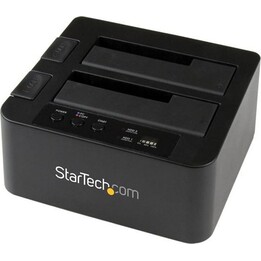 Copiadora de Disco Startech SDOCK2U33RE SATA HDD/SSD Negro