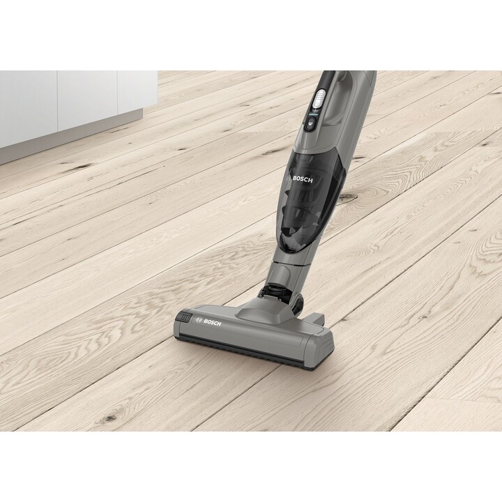 Aspirapolvere verticale e scopa elettrica Bosch Serie 2 BBHF214G 2 in 1 senza fili, senza sacco, grigio