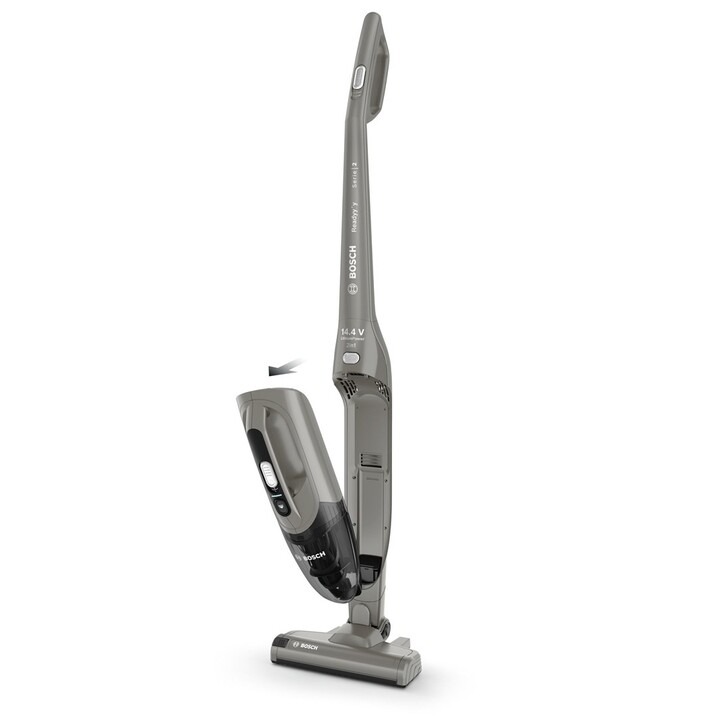 Bosch Serie 2 BBHF214G aspiradora de pie y escoba eléctrica Aspiradora escoba 2 en 1 Batería Secar Sin bolsa Gris