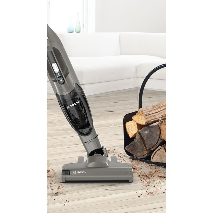 Bosch Serie 2 BBHF214G aspiradora de pie y escoba eléctrica Aspiradora escoba 2 en 1 Batería Secar Sin bolsa Gris