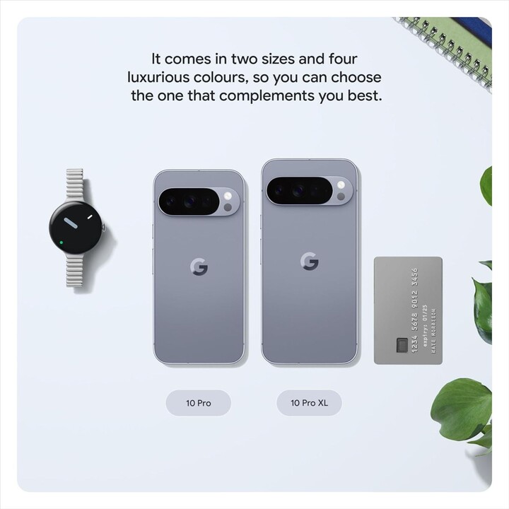 Google Pixel 10 Pro 5G, 16GB 512 GB, 6,3 pollici OLED, Gemini IA, 4970 MAH, nero ossidiana