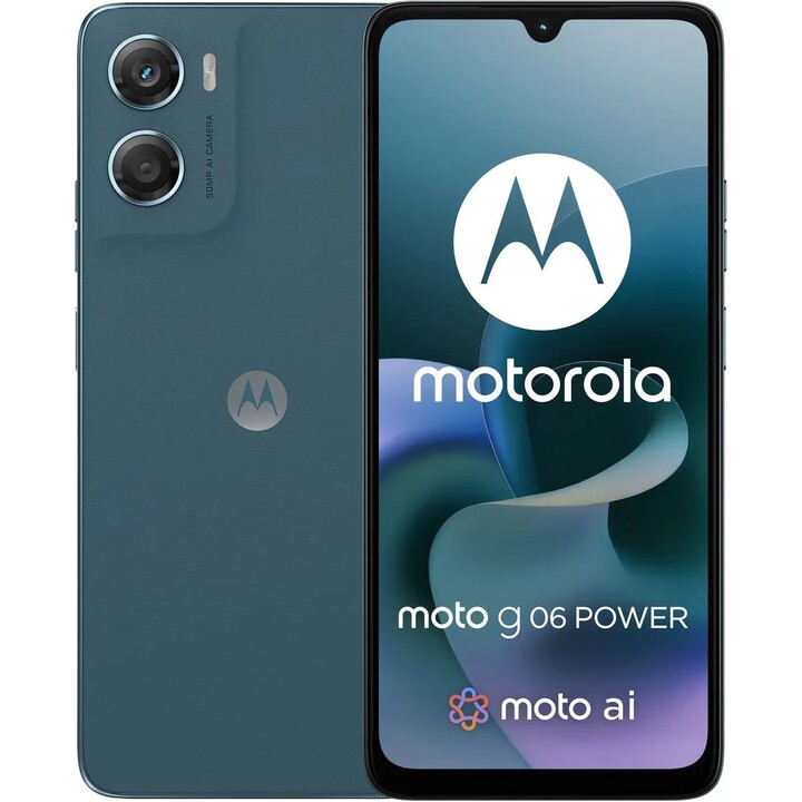Motorola Moto G06 Power, 4GB 64GB, schermo da 6,88 pollici, 7000mAh, blu