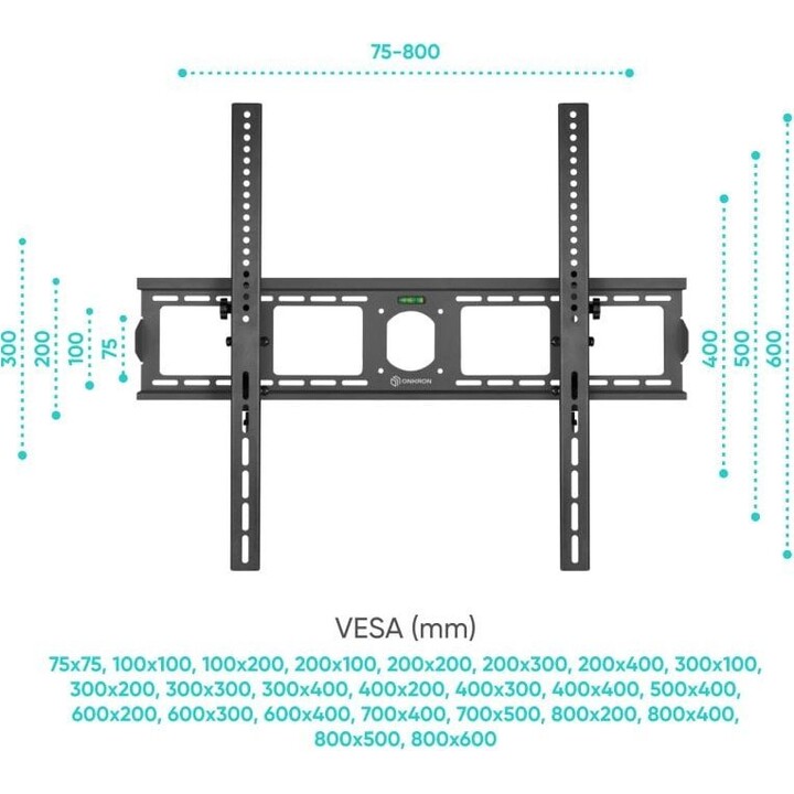 Onkron UT4-B TV Wall Mount 55-100"/Black