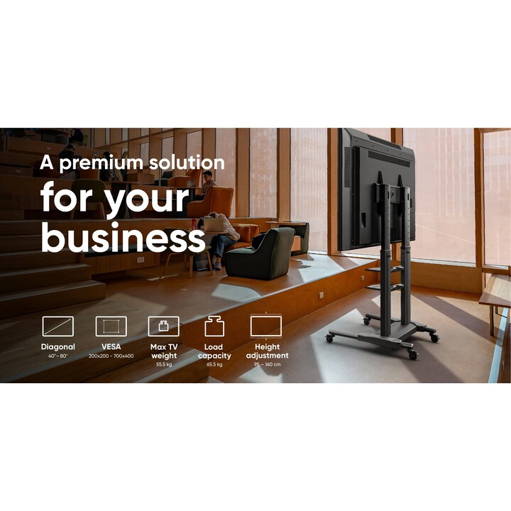 Accesorio de soporte móvil para TV Onkron TS2771-B/40-80"/Negro