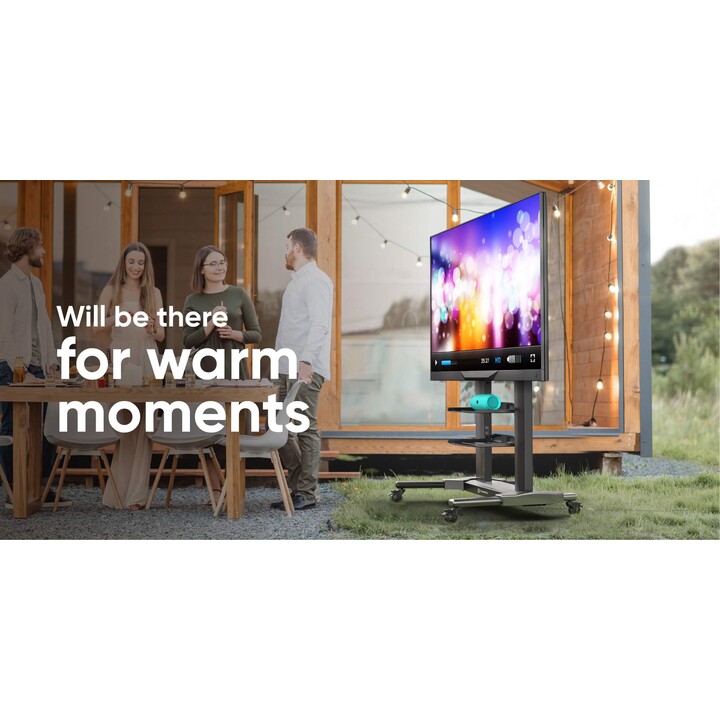 Onkron TS2771-B Mobile TV Stand Accessory/40-80"/Black
