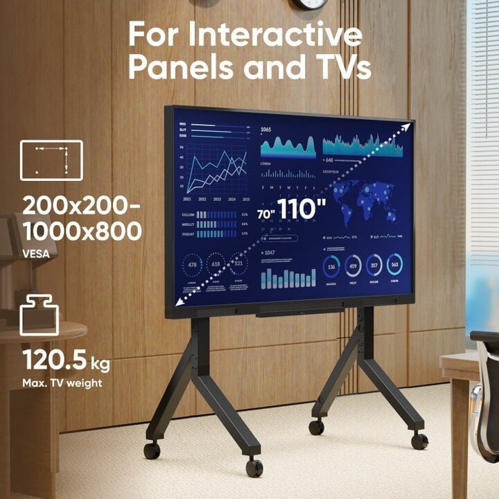 Accesorio de soporte móvil para TV/70-110" Negro TS2081-B Onkron