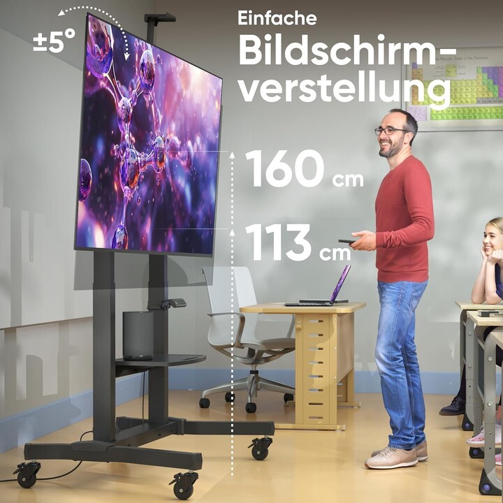 Motor für TV-Zubehör. Mobiler Ständer/50-100" Schwarz TS1991E-B Onkron