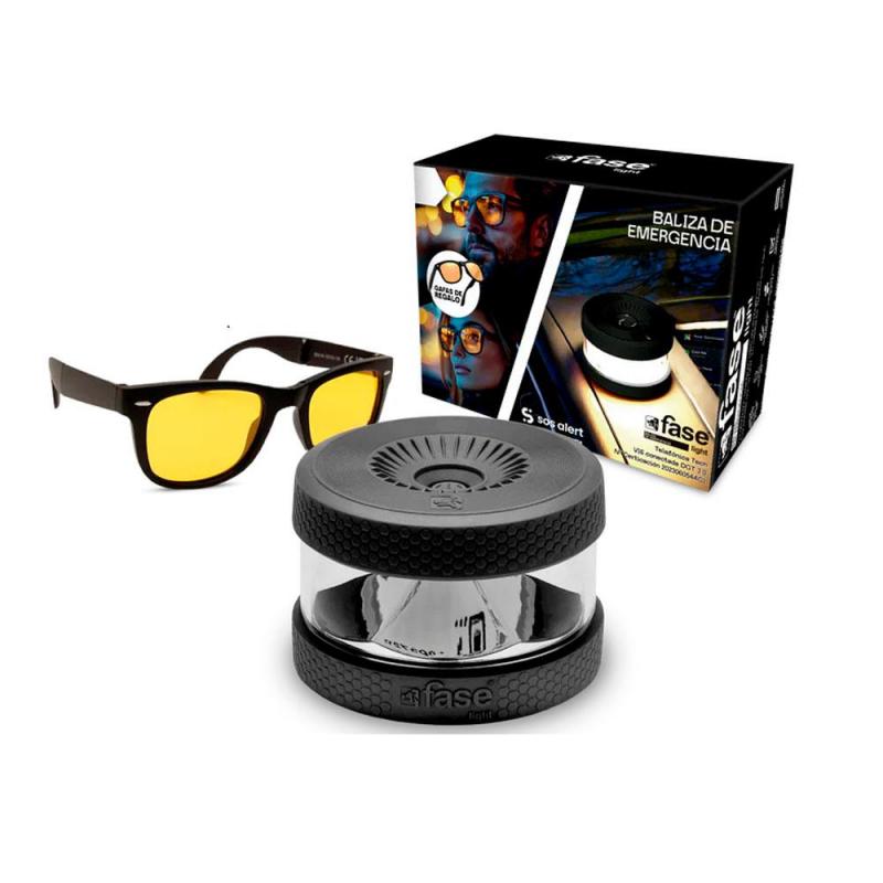 FASE LIGHT Geolocation Beacon / V16 Approved / Flash Light / Visibility +1 km / IP54 / Free Glasses / 116053.03