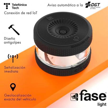 FASE LIGHT Geolocation Beacon / V16 Approved / Flash Light / Visibility +1 km / IP54 / Free Glasses / 116053.03