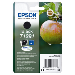 Inchiostro nero originale Epson T1291 C13T12914022 11,2 ml - con allarme