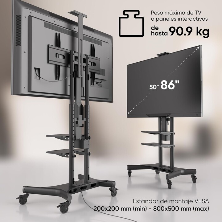 Motore per supporto TV mobile Onkron TS1881E-B per TV da 50-86 pollici
