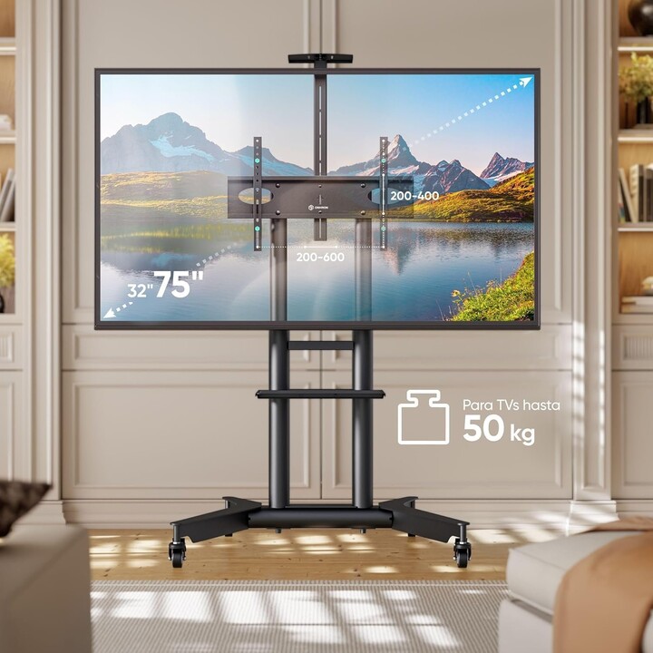 Support TV mobile Onkron TS1571-B (32-75"), noir