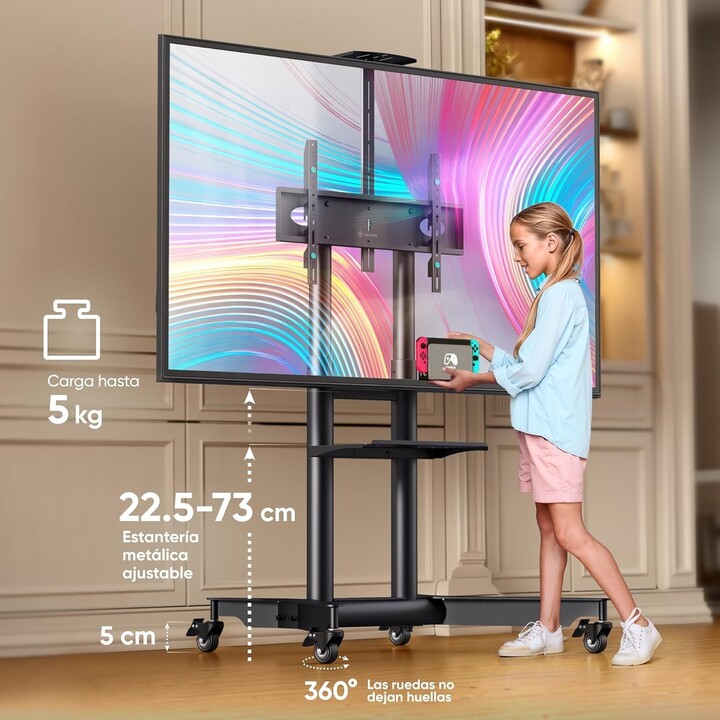 Accesorio de soporte móvil para TV Onkron TS1571-B/32-75"/Negro