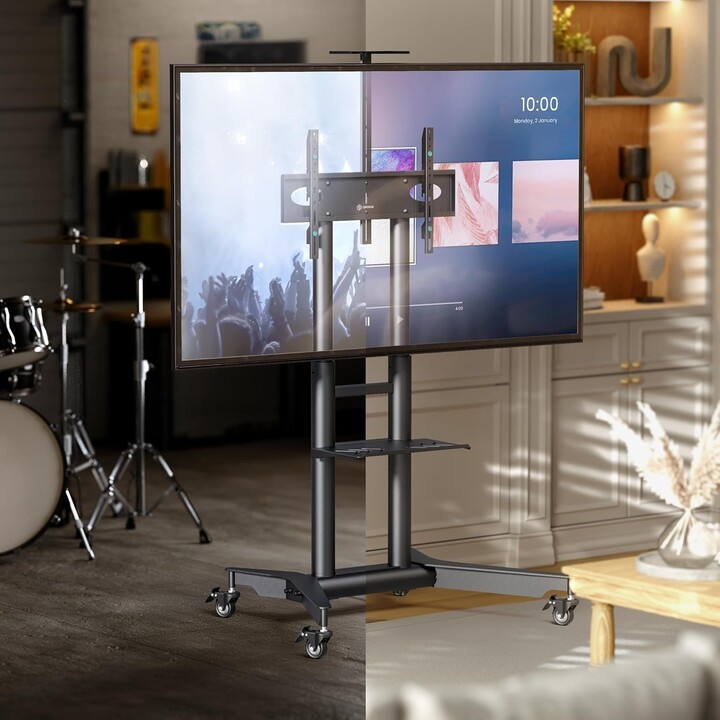 Onkron TS1571-B Mobiler TV-Ständer, Zubehör/32-75"/Schwarz