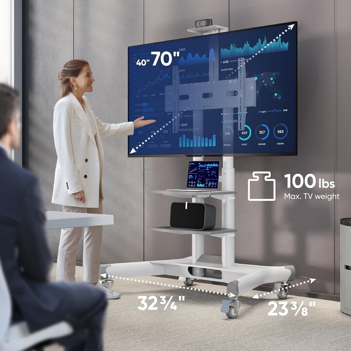Mobiler TV-Ständer, Zubehör/40-70"/Weiß TS1552-W Onkron