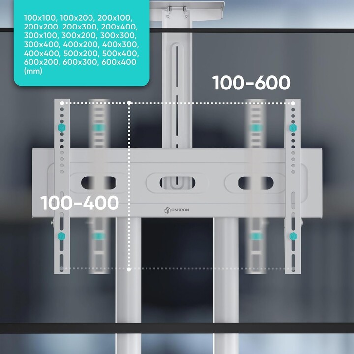 Suporte Móvel para TV/40-70"/Branco TS1552-W Onkron