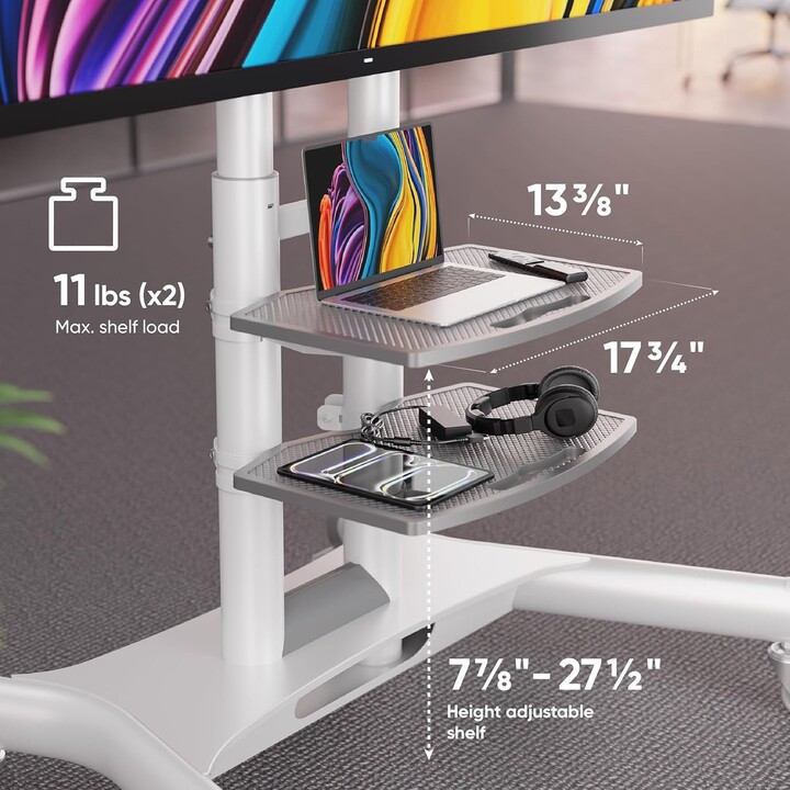 Mobiler TV-Ständer, Zubehör/40-70"/Weiß TS1552-W Onkron