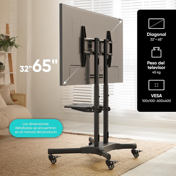 Suporte Móvel para TV/32-65"/Preto TS1351-B Onkron