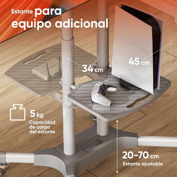 Mobile TV Stand Accessory/32-65"/White Onkron TS1351-W