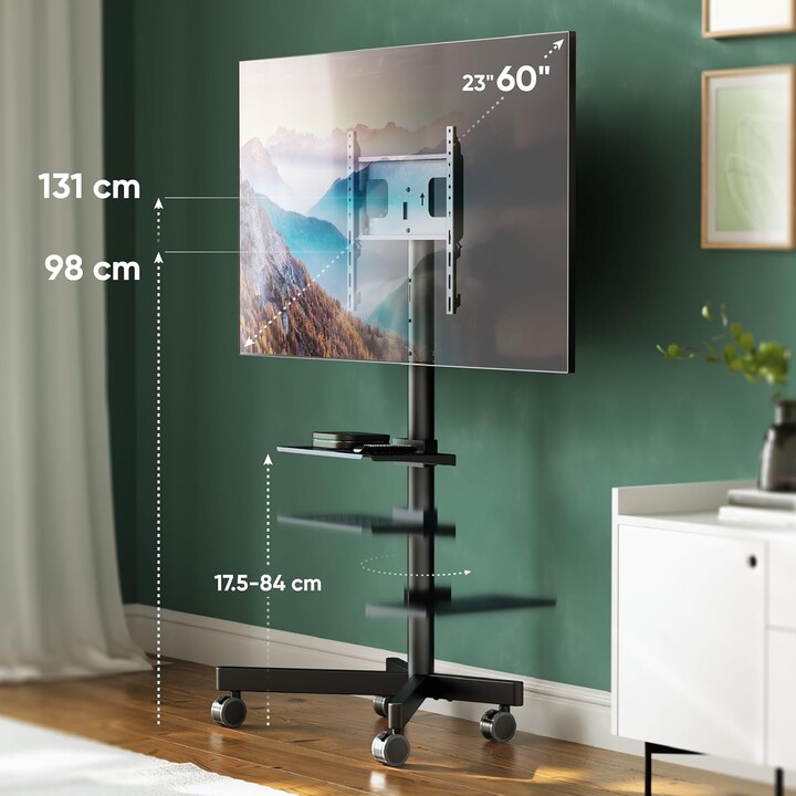 Support TV réglable Onkron (26-65"), noir, TS1137-B