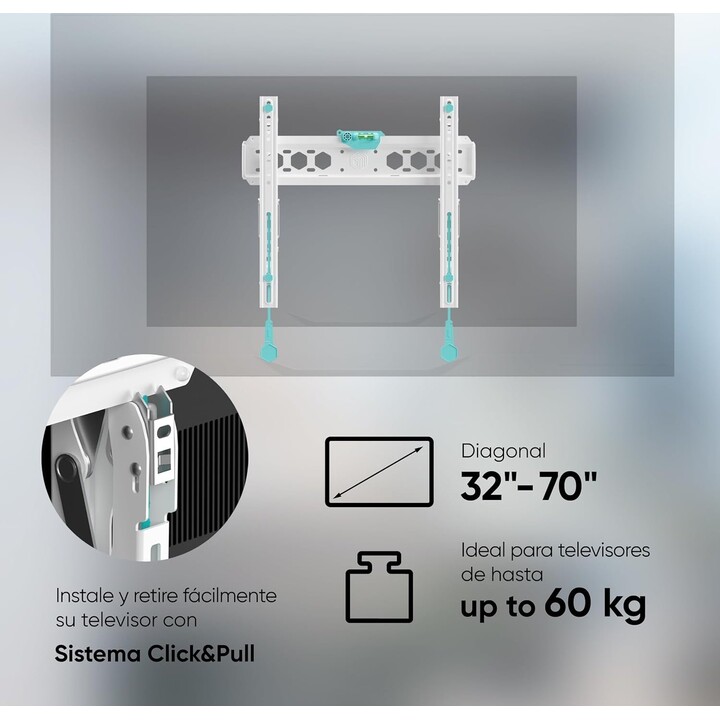 Accesorio de montaje en pared para TV Onkron TM5-W /32-70"/Blanco