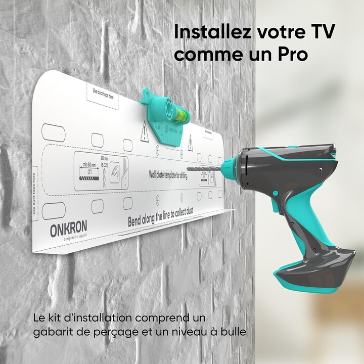 Accesorio de montaje en pared para TV Onkron TM5-B (32-70"), negro