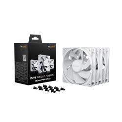 Ventilador de caja Be Quiet Pure Wings 3 Reverse (paquete de 3), 120 mm, PWM, blanco