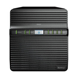 Carcasa de servidor NAS Synology DiskStation DS423 de 4 bahías + 2 discos duros Synology Plus SATA de 3,5" y 6 Gb/s de 4 TB