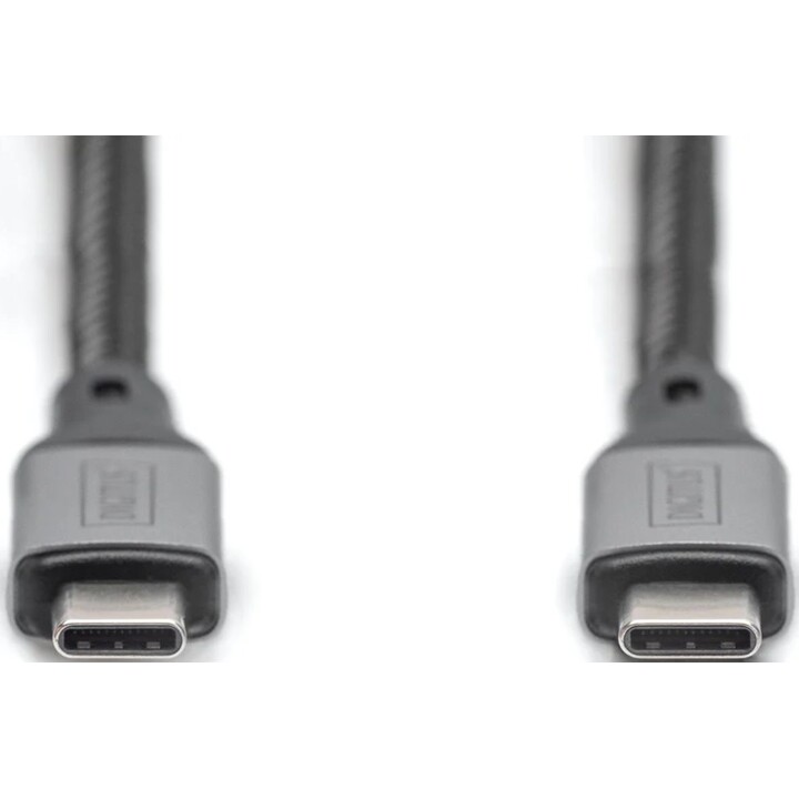 Digitus USB 4 connection cable, Type C to Type C, aluminium housing Nylon Braid 8K/30 Hz, 1 m