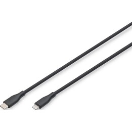 DIGITUS USB 2.0 Kabel Typ C-Lightning Silikon 2m MFI schwarz