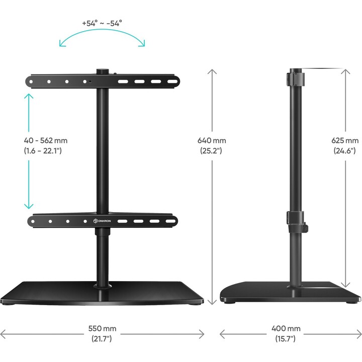 Supporto da scrivania per TV Onkron PT3-B/32-75" Nero