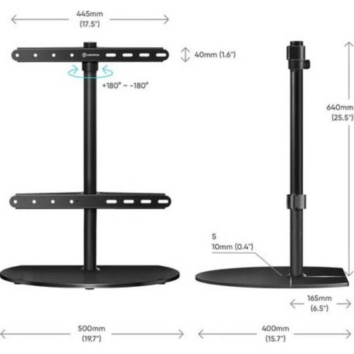 Supporto da scrivania per TV Onkron Pt2-B/32-65" Nero