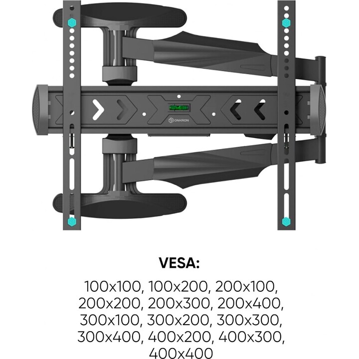 Support mural pour téléviseur Onkron NP47-B (40-75"), noir