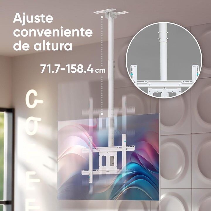Accessoire TV, support plafond/32-80" blanc N1L-W Onkron