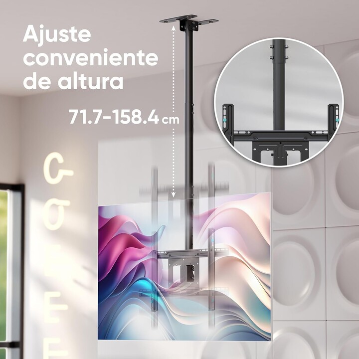 Accesorio para TV, soporte de techo/32-80", negro, N1L-B, Onkron