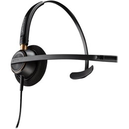 POLY EncorePro 510D mit Schnelltrennung, monaurales digitales Headset, TAA, kabelgebunden, Kopfbügel, Anrufe/Musik, Schwarz